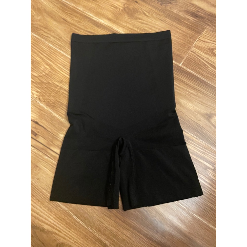 Spanx Womens High Waisted Mid Thigh Shaper Black Shapewear XL 10006R